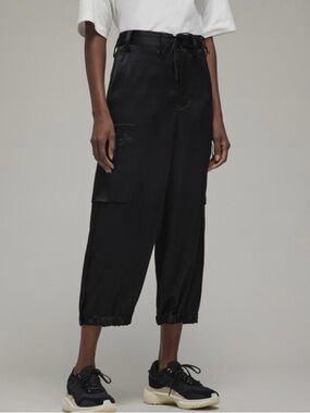 Y-3 Adidas Black Cargo Cropped Jogger Pants Mens M Womens L